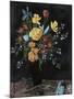 Noir Floral I-Megan Meagher-Mounted Art Print