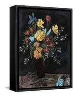 Noir Floral I-Megan Meagher-Framed Stretched Canvas