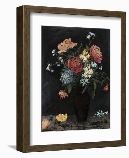 Noir Floral II-Megan Meagher-Framed Art Print