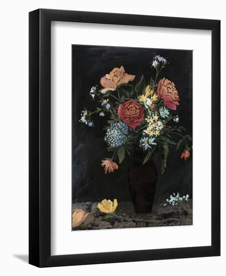 Noir Floral II-Megan Meagher-Framed Art Print