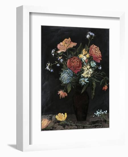 Noir Floral II-Megan Meagher-Framed Art Print