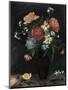 Noir Floral II-Megan Meagher-Mounted Art Print
