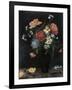 Noir Floral II-Megan Meagher-Framed Art Print