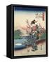 Noji in Omi Province, 1843-1847-Utagawa Hiroshige-Framed Stretched Canvas