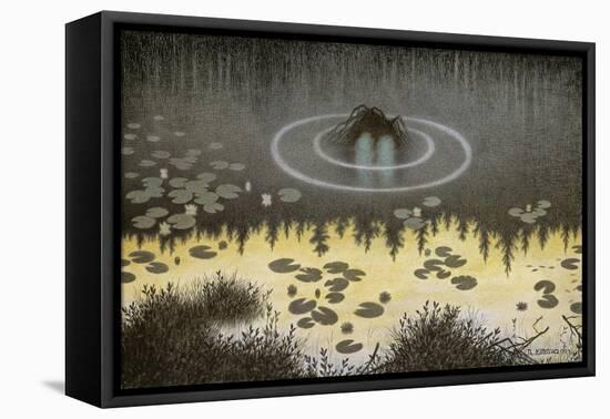 Nøkken-Theodor Kittelsen-Framed Stretched Canvas