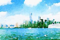 Watercolor NYC Skyline II-Nola James-Art Print