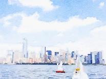Watercolor NYC Skyline II-Nola James-Art Print