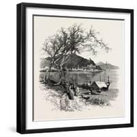 Noli, from the Coast, the Cornice Road, Liguria, Italy , 19th Century-null-Framed Giclee Print