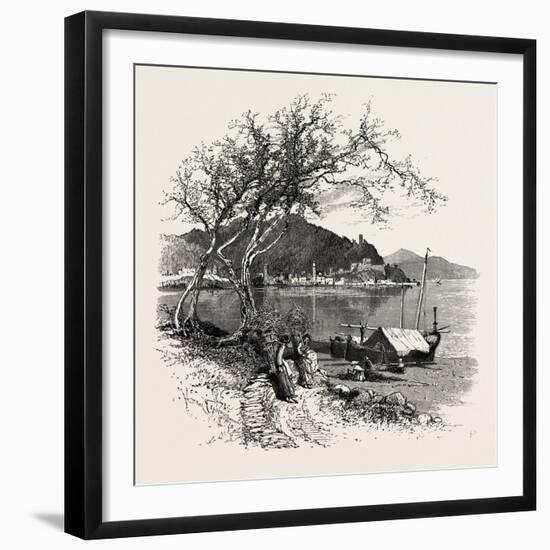 Noli, from the Coast, the Cornice Road, Liguria, Italy , 19th Century-null-Framed Giclee Print