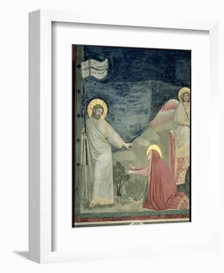 Noli Me Tangere, Detail of Christ and Mary Magdalene, c.1305-Giotto di Bondone-Framed Giclee Print