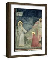 Noli Me Tangere, Detail of Christ and Mary Magdalene, c.1305-Giotto di Bondone-Framed Giclee Print