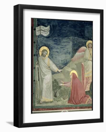 Noli Me Tangere, Detail of Christ and Mary Magdalene, c.1305-Giotto di Bondone-Framed Giclee Print