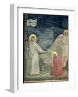 Noli Me Tangere, Detail of Christ and Mary Magdalene, c.1305-Giotto di Bondone-Framed Giclee Print