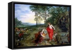 Noli Me Tangere (Do Not Touch Me), 17th Century-Feb Brueghel the Younger-Framed Stretched Canvas