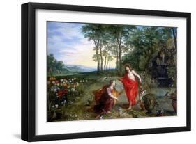 Noli Me Tangere (Do Not Touch Me), 17th Century-Feb Brueghel the Younger-Framed Giclee Print