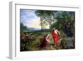 Noli Me Tangere (Do Not Touch Me), 17th Century-Feb Brueghel the Younger-Framed Giclee Print