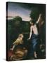 Noli Me Tangere, Touch Me Not, Risen Christ Appears to Mary Magdalene, 1525-Antonio Allegri Da Correggio-Stretched Canvas