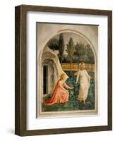 Noli me tangere (touch me not)-Beato Angelico-Framed Art Print