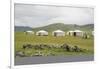 Nomadic family ger camp, Orkhon valley, South Hangay province, Mongolia, Central Asia, Asia-Francesco Vaninetti-Framed Photographic Print