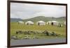 Nomadic family ger camp, Orkhon valley, South Hangay province, Mongolia, Central Asia, Asia-Francesco Vaninetti-Framed Photographic Print