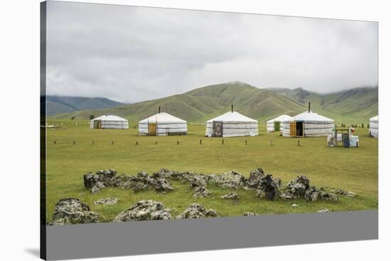 Nomadic family ger camp, Orkhon valley, South Hangay province, Mongolia, Central Asia, Asia-Francesco Vaninetti-Stretched Canvas