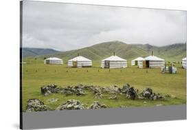 Nomadic family ger camp, Orkhon valley, South Hangay province, Mongolia, Central Asia, Asia-Francesco Vaninetti-Stretched Canvas