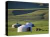 Nomads' Camp, Terkhin Valley, Arkhangai, Mongolia-Bruno Morandi-Stretched Canvas