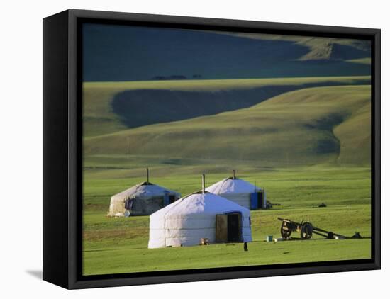 Nomads' Camp, Terkhin Valley, Arkhangai, Mongolia-Bruno Morandi-Framed Stretched Canvas
