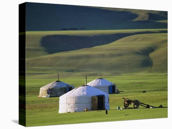 Nomads' Camp, Terkhin Valley, Arkhangai, Mongolia-Bruno Morandi-Stretched Canvas