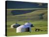 Nomads' Camp, Terkhin Valley, Arkhangai, Mongolia-Bruno Morandi-Stretched Canvas