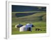 Nomads' Camp, Terkhin Valley, Arkhangai, Mongolia-Bruno Morandi-Framed Photographic Print