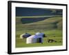 Nomads' Camp, Terkhin Valley, Arkhangai, Mongolia-Bruno Morandi-Framed Photographic Print