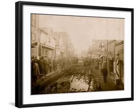 Nome's Muddy Streets & Barber Shop-null-Framed Art Print