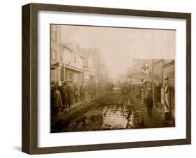 Nome's Muddy Streets & Barber Shop-null-Framed Art Print