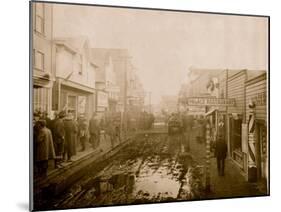 Nome's Muddy Streets & Barber Shop-null-Mounted Art Print
