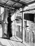 Monk Sounding the Call to Prayer on a Gong, Greece, 1936-Nomias-Framed Stretched Canvas