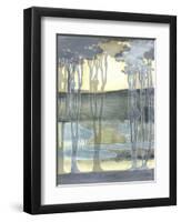 Non-Embellishd Nouveau Landscape II-Jennifer Goldberger-Framed Art Print