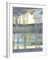 Non-Embellishd Nouveau Landscape II-Jennifer Goldberger-Framed Art Print