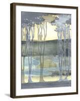 Non-Embellishd Nouveau Landscape II-Jennifer Goldberger-Framed Art Print