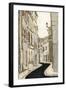 Non-Embellished Streets of Paris II-Megan Meagher-Framed Art Print