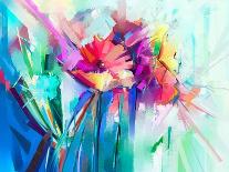 Abstract Flower Watercolor Painting-Nongkran_ch-Photographic Print