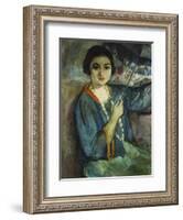 Nono with Umbrella; Nono a L'Ombrelle-Henri Lebasque-Framed Giclee Print