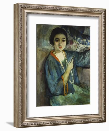 Nono with Umbrella; Nono a L'Ombrelle-Henri Lebasque-Framed Giclee Print