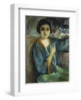 Nono with Umbrella; Nono a L'Ombrelle-Henri Lebasque-Framed Giclee Print