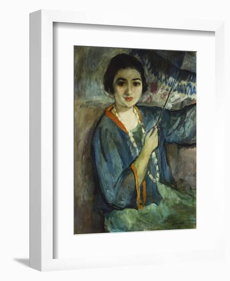 Nono with Umbrella; Nono a L'Ombrelle-Henri Lebasque-Framed Giclee Print