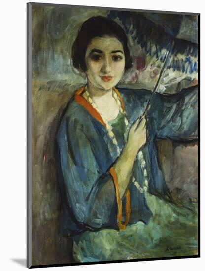 Nono with Umbrella; Nono a L'Ombrelle-Henri Lebasque-Mounted Giclee Print