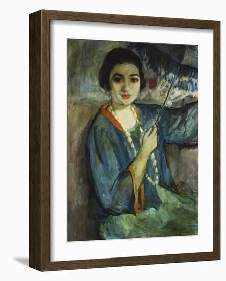 Nono with Umbrella; Nono a L'Ombrelle-Henri Lebasque-Framed Giclee Print