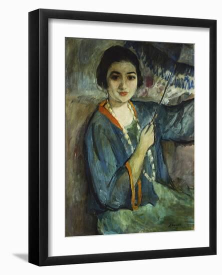 Nono with Umbrella; Nono a L'Ombrelle-Henri Lebasque-Framed Giclee Print