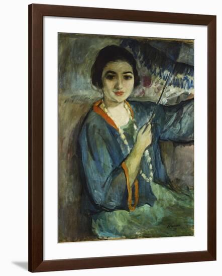 Nono with Umbrella-Henri Lebasque-Framed Giclee Print