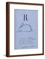 Nonsense Alphabet - R, 1860-Edward Lear-Framed Giclee Print